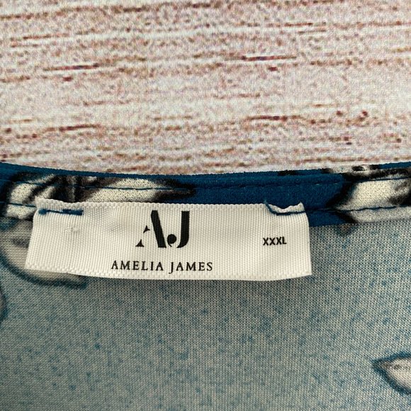 Amelia James AJ Salina dress plus size XXXL 3XL floral green - Picture 6 of 9